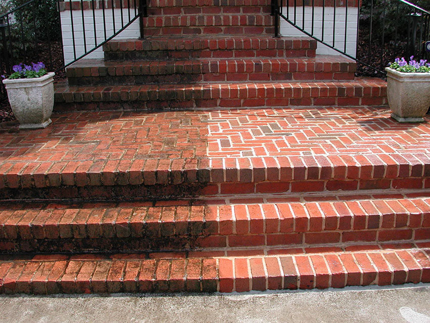 Pressure Washing before and after